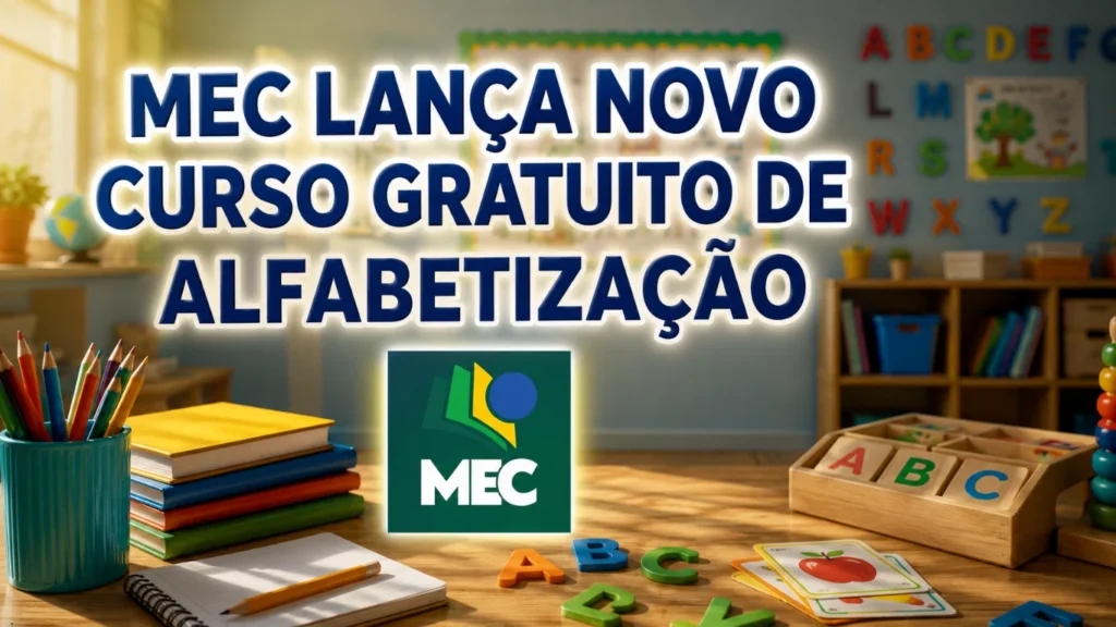 MEC lança curso gratuito de Alfabetização de Jovens, Adultos e Idosos com certificado
